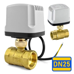 Elektrozawór Sterownik Przepływu Wody Kulowy Automatyka DN25 1" 24V 6W