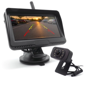 Bezprzewodowy Zestaw HD Kamera Cofania Monitor 4.3" Diody LED Zasięg 40m