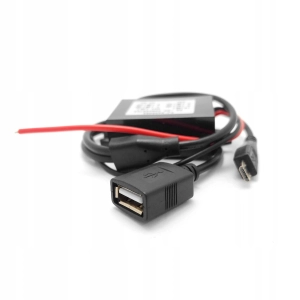 Przetwornica Samochodowa 12/24V 5V 5A Micro USB Adapter Trybu Parkingowego