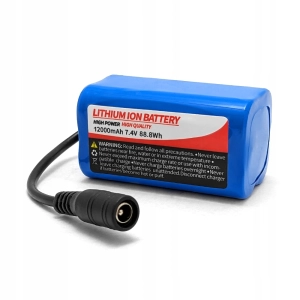 Bateria Akumulator Li-ion 12000 mAh 7.4V 88.8 Wh RC do Łódek Zanętowych