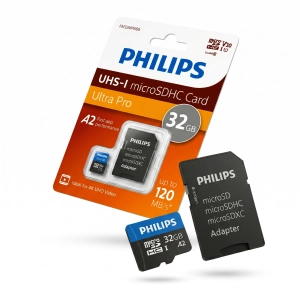 Karta Pamięci SD PHILIPS 32GB A2 UHS-I microSDHC V30 do 120 mb/s Adapter