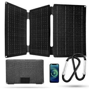 Składany Panel Solarny 40W 3A Szybka Ładowarka Słoneczna Quick Charge USB-C