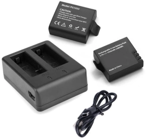 PODWÓJNA ŁADOWARKA + 2 BATERIE 1050mAh - EKEN