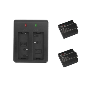 Ładowarka Podwójna SJ4000 SJ5000 + 2 Baterie 900mAh