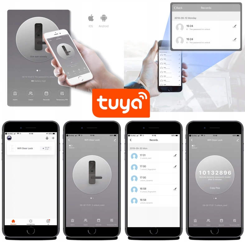 INTELIGENTNA KLAMKA NA ODCISK PALCA TUYA WIFI NFC Kod producenta E202.jpg