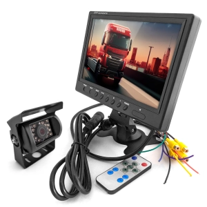Monitor 9" BUS TIR Zestaw z Kamerami Cofania i Kablem